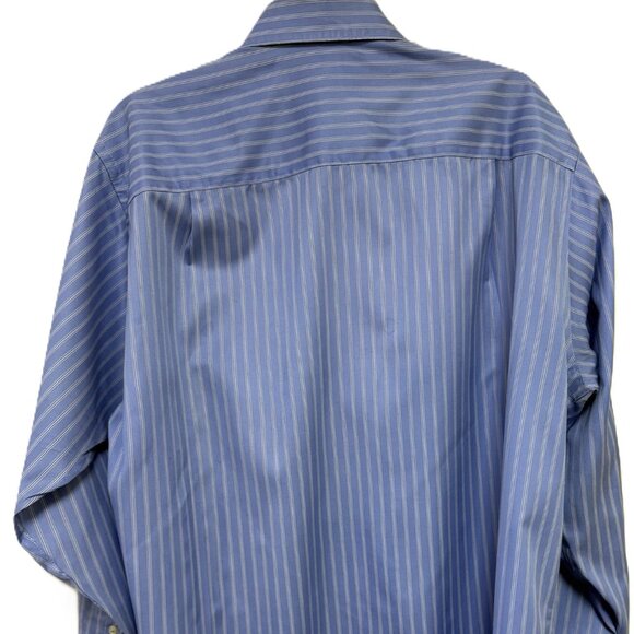 Calvin Klein Men's Button Up LS Shirt Slim Fit 16 1/2 X 32 X 33 Blue w-Lt. Bl PS - Picture 5 of 7